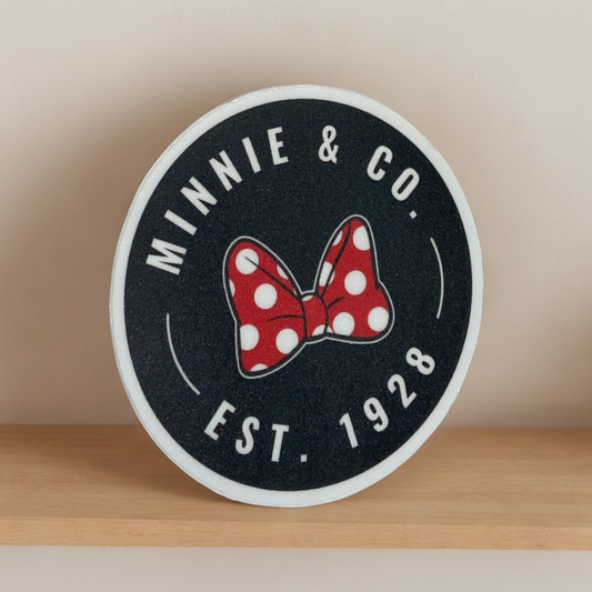 minnie mouse circle sticker