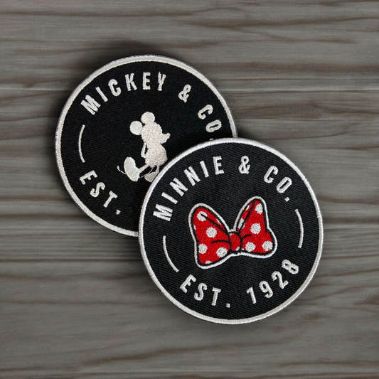 mickey and minnie patches iron on