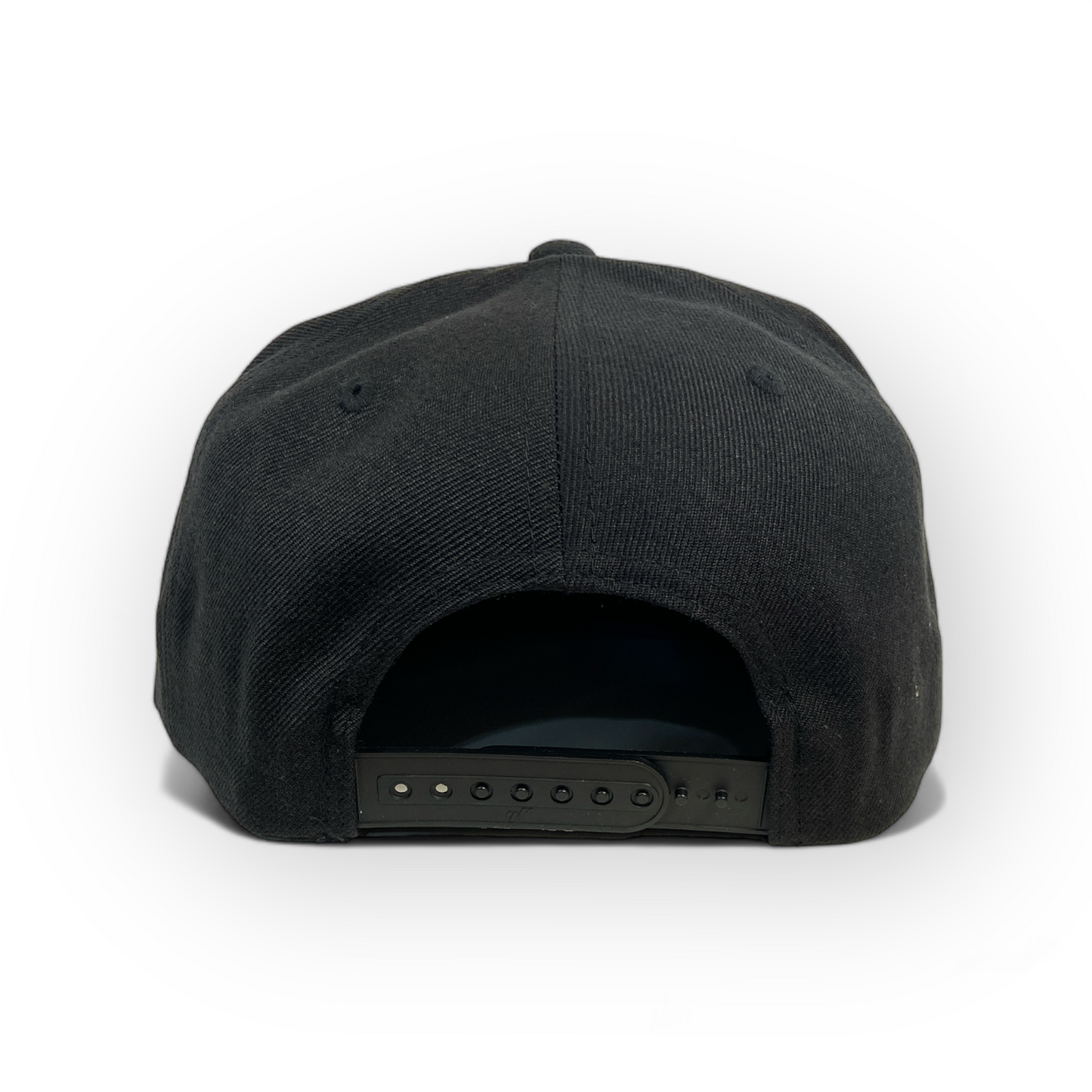 back of snapback flatbill hat