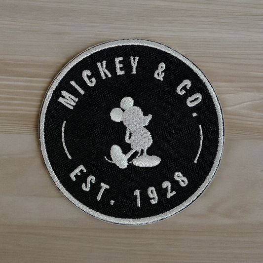 mickey and co iron on circle patch