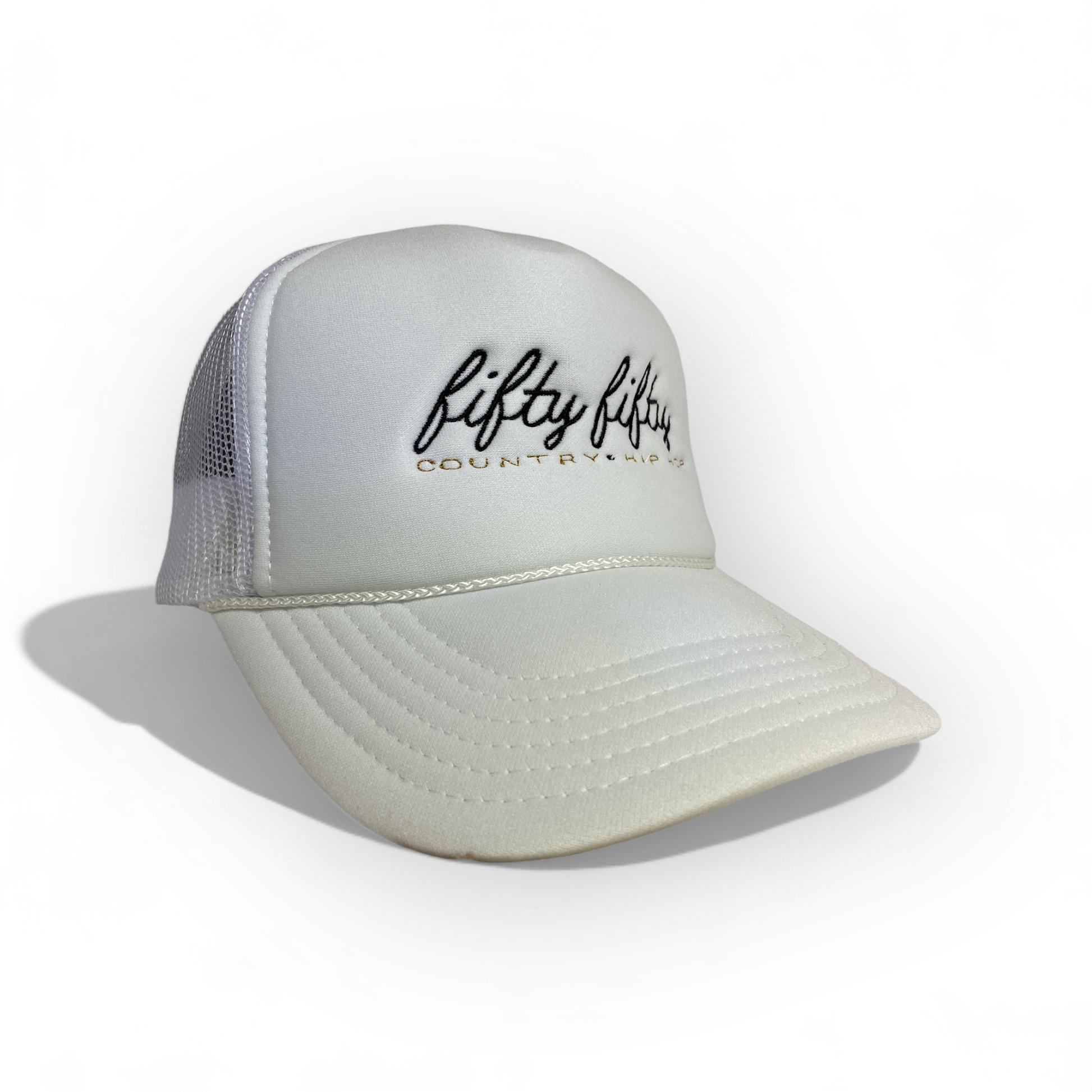 Fifty Fifty Country Hip-Hop Foam Trucker Hat - Vacation Patches