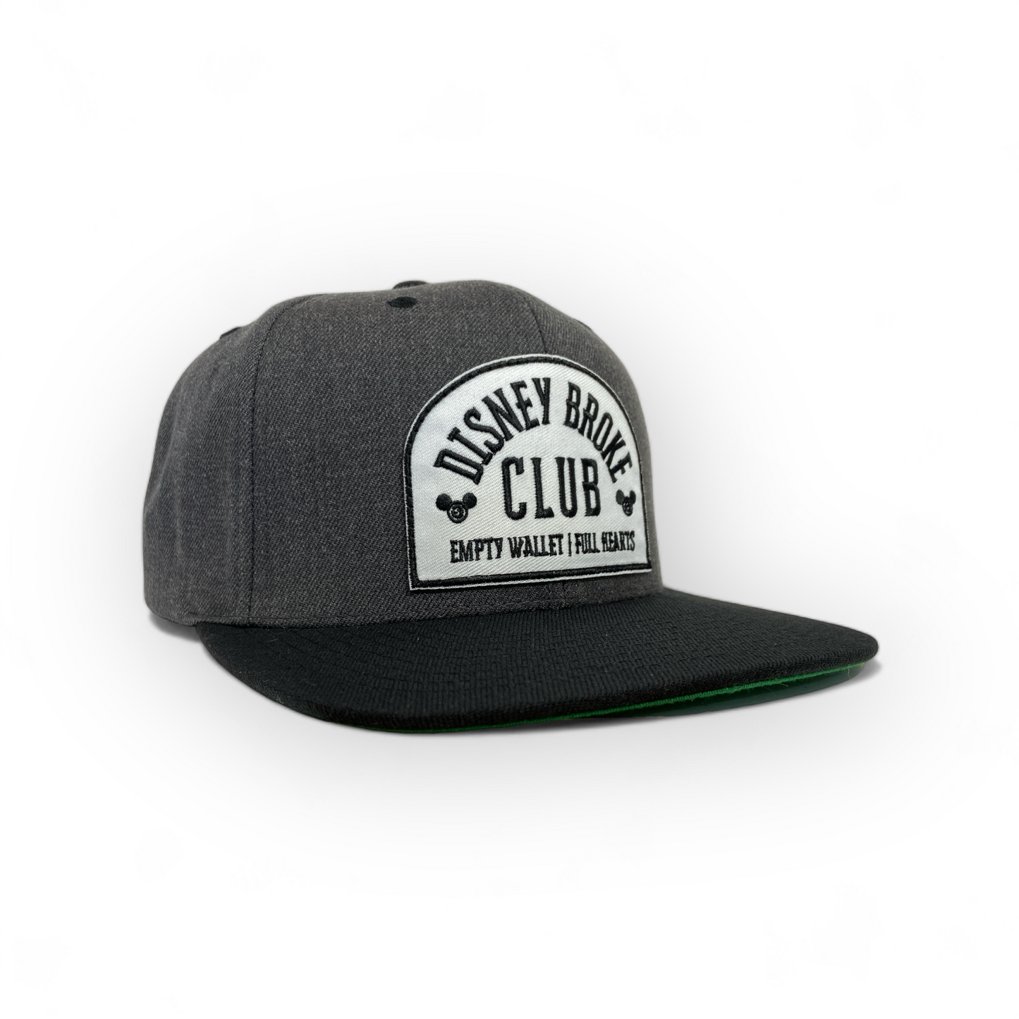 dark heather grey snapback hat