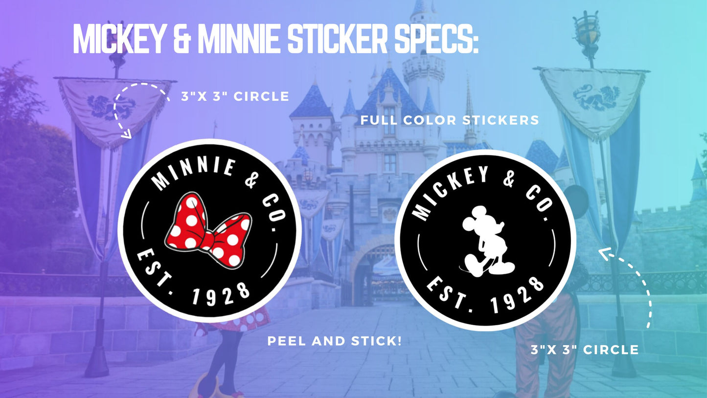 OG and Bowtiful Mouse Sticker Set - Vacation Patches