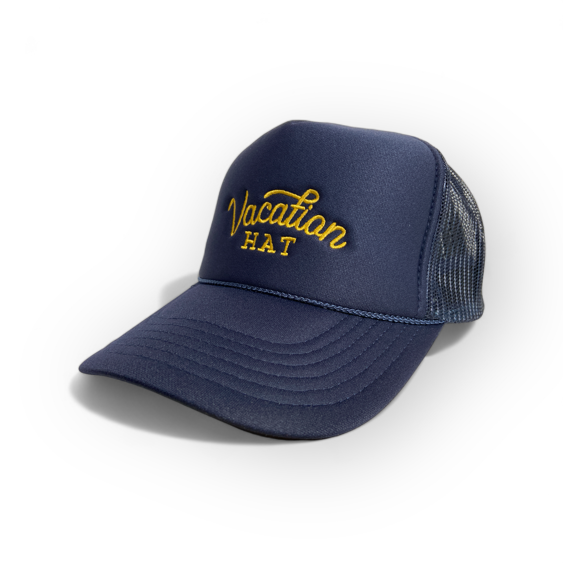 Vacation Hat Embroidered Foam Trucker - Vacation Patches