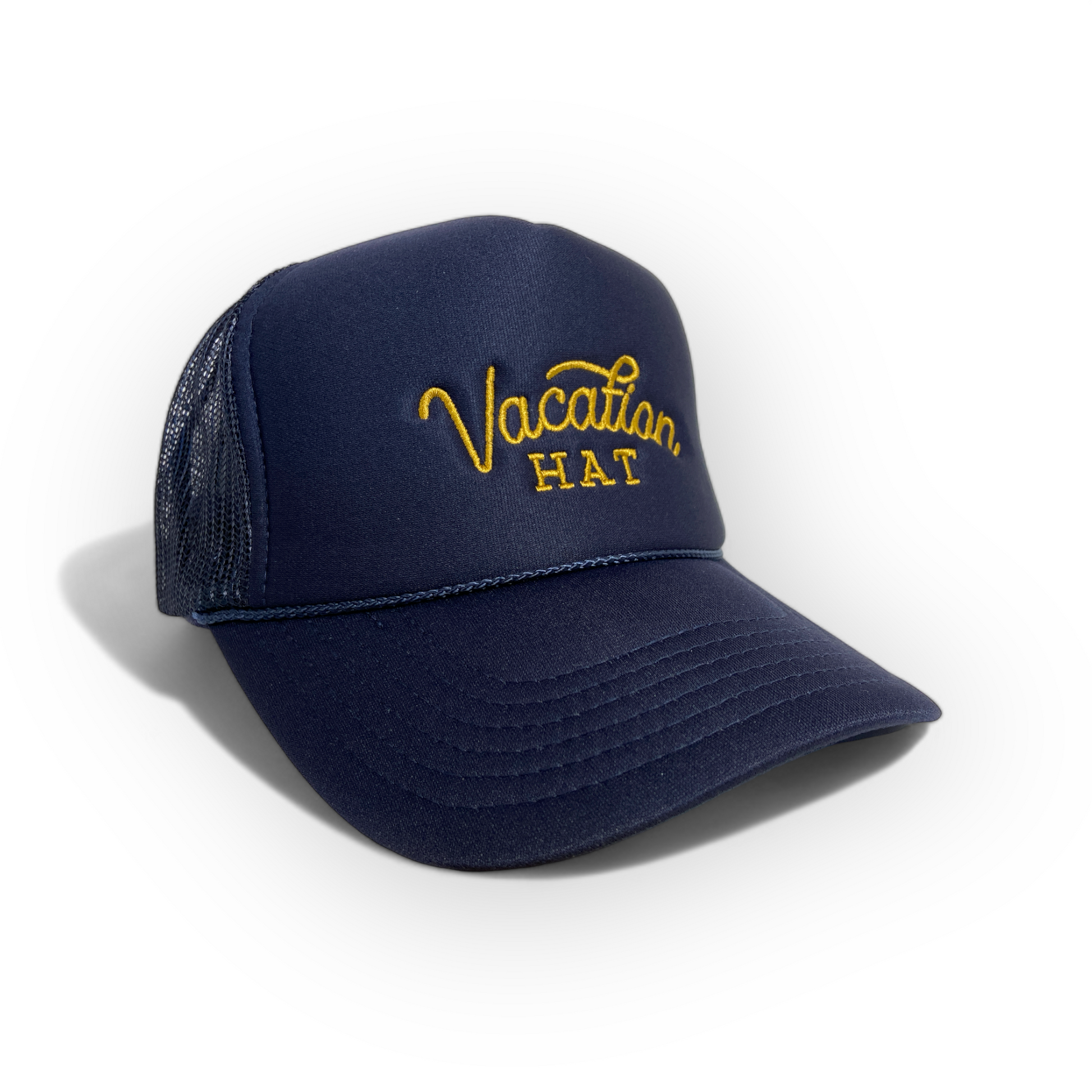 Vacation Hat Embroidered Foam Trucker - Vacation Patches